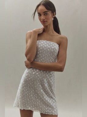 Watters
Crescendo Strapless Bow Mini Dress Anthropologie